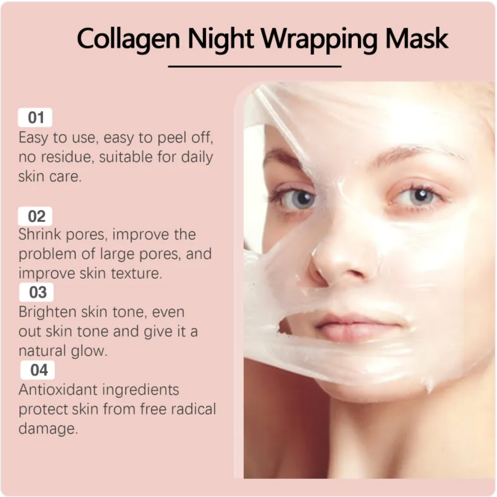Collagen Night Wrapping Mask — Dewlyn Beauty, product photo 2